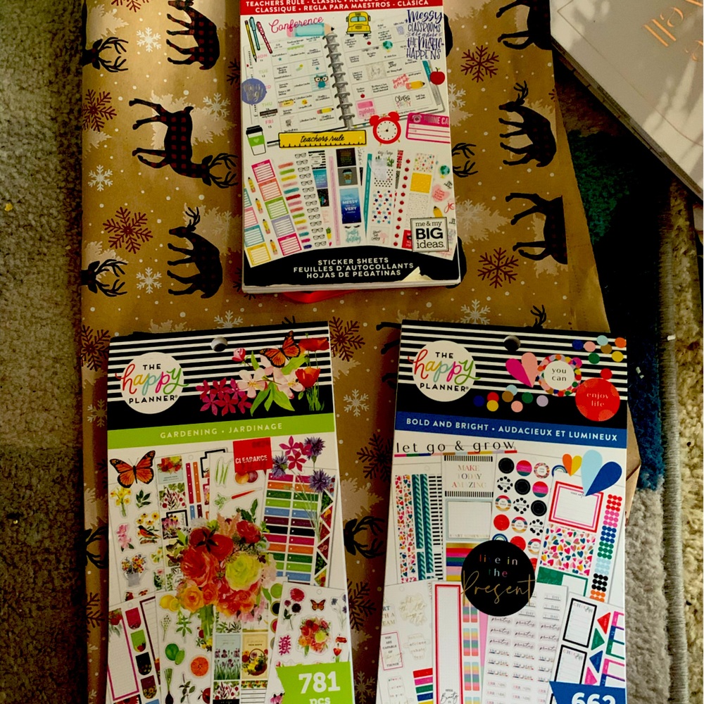 4 happy planner sticker books used